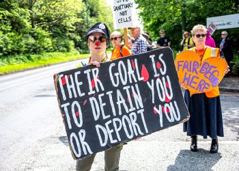 Campaigners at Derwentside IRC Photo by Simone Rudolphe