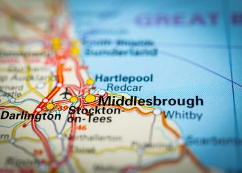 Stockton Middlesbrough map