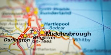 Stockton Middlesbrough map
