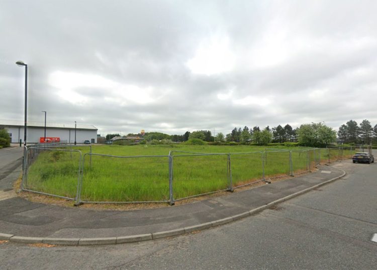 Site of proposed foodstore in Consett