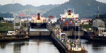 Panama Canal Miraflores Locks.