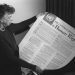 Eleanor Roosevelt holding the Declaration of Human Rights