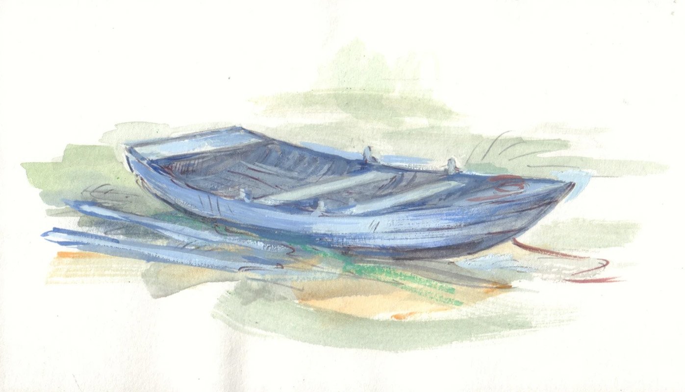 Artwork by Peter Knox. Painting of Fishing Shiel Memorial