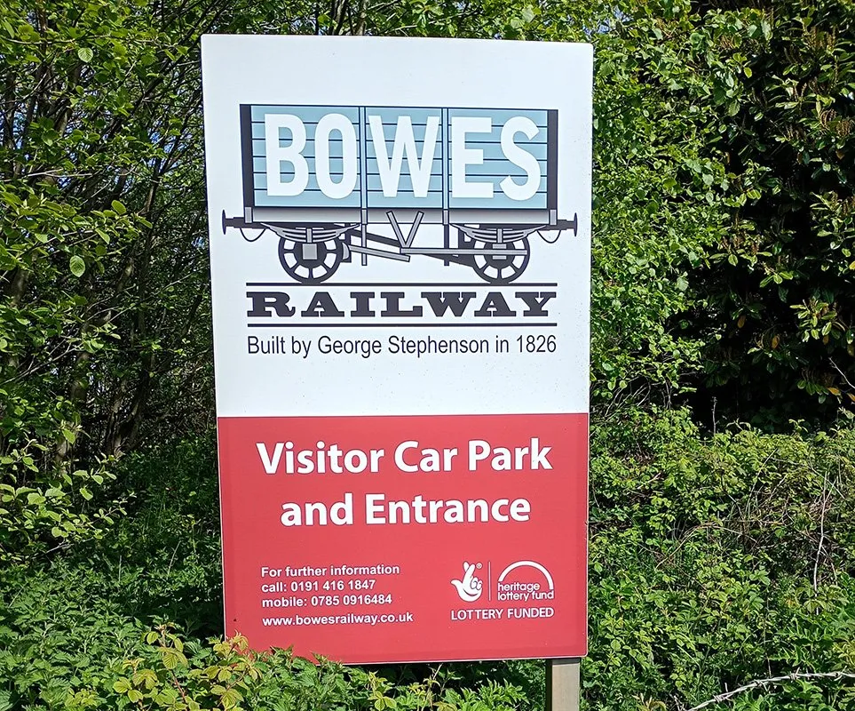 Bowes Railway sign, photo by Ray Casey
