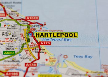 Hartlepool on map