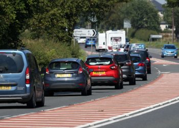 Traffic on the single-lane section of the A1 in Northumberland. Photo: NCJ Media