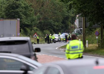 Police and emergency services at the scene of a serious crash on the A1 near Causey Park. Photo: NCJ Media.