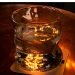 heavy glass on coaster
