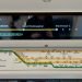 A digital information screen on board the first new Tyne and Wear Metro train in passenger service Photo: LDRS