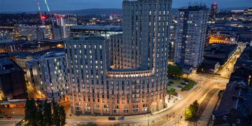 Plans to rebuild Hadrian House in Newcastle city centre as a 21-storey student accommodation block, Corstorphine & Wright Architects via Newcastle City Council